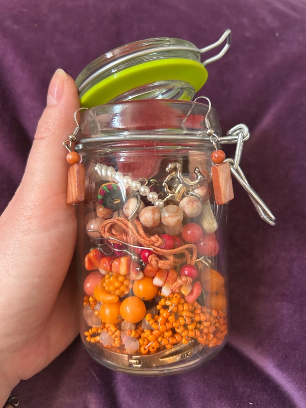 Mystery jewelry jar of sunset themed jewellery